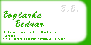 boglarka bednar business card