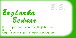 boglarka bednar business card